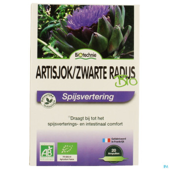 Artichaut-radis noir bio    amp 20x10ml biotechnie