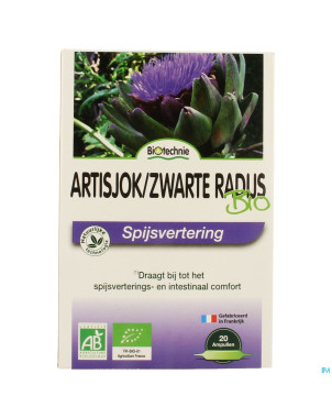 Artichaut-radis noir bio    amp 20x10ml biotechnie