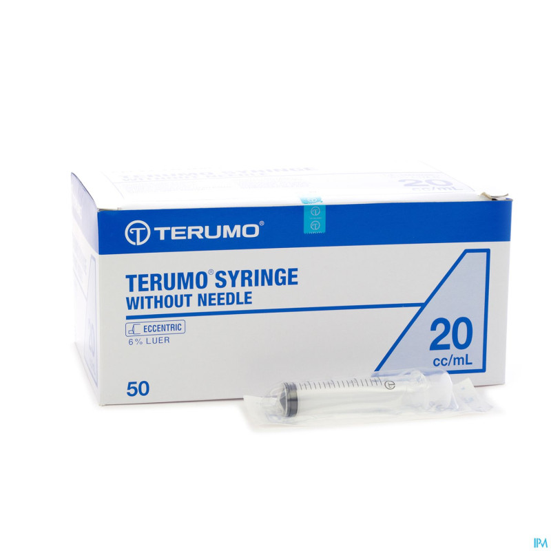 Terumo seringue sans aiguille exentr. 20ml  50