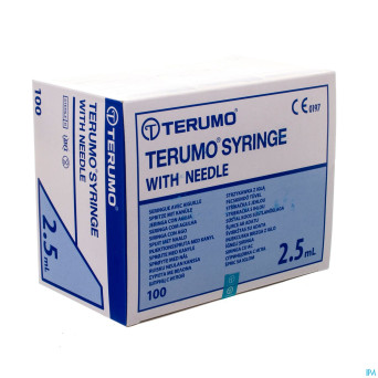 Terumo seringue 2,5ml avec aiguille 23g 1 100