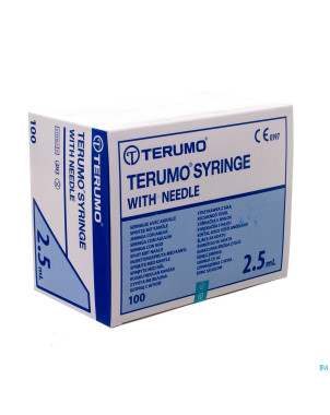 Terumo seringue 2,5ml avec aiguille 23g 1 100