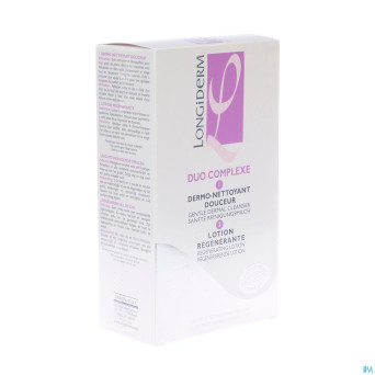 Longiderm duo complex lot 125ml+lait nett.200ml