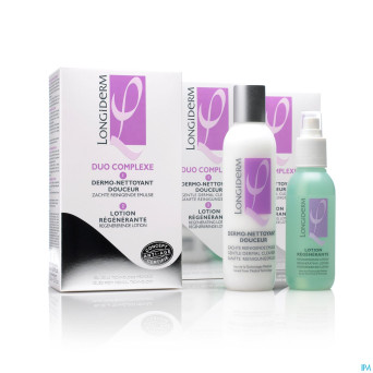 Longiderm duo complex lot 125ml+lait nett.200ml