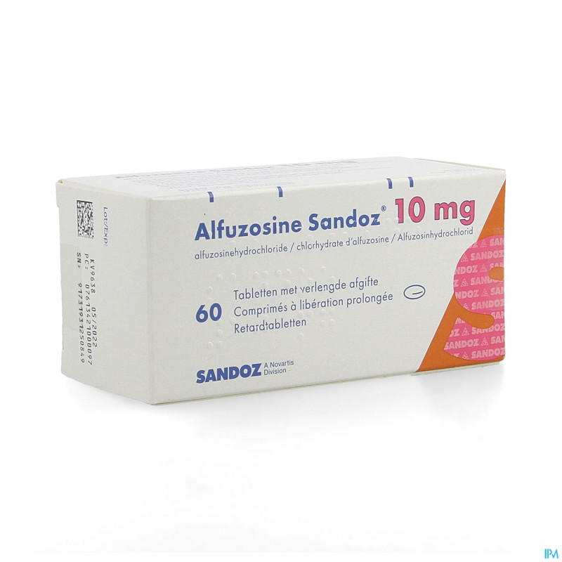 Alfuzosine sandoz comp 60 x 10 mg