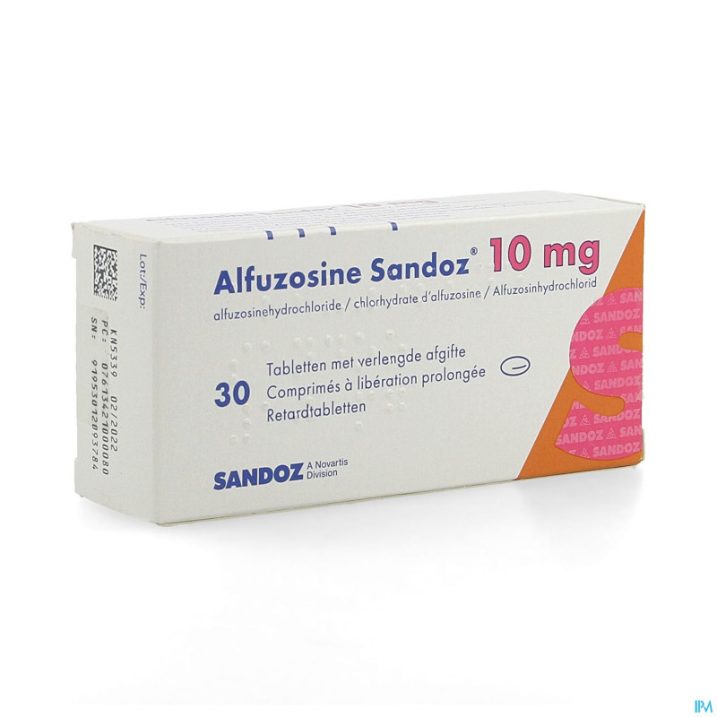 Alfuzosine sandoz comp 30 x 10 mg