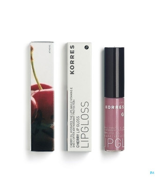 Korres km gloss cherry 23 light purple