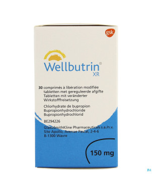 Wellbutrin xr 150 mg tabs 30 x 150 mg