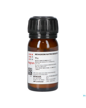 Menadione sodium bisulfite (vit k3)    10g fag