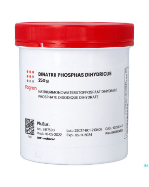 Dinatriummonohydrogene phosphate 2h2o    250g fag