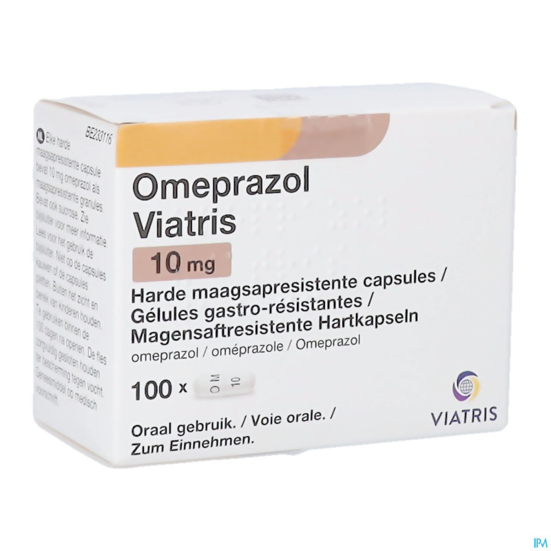 Omeprazol viatris 10mg caps 100
