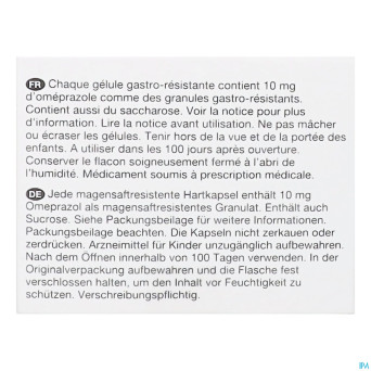 Omeprazol viatris 10mg caps 100