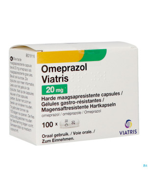 Omeprazol viatris 20mg caps 100