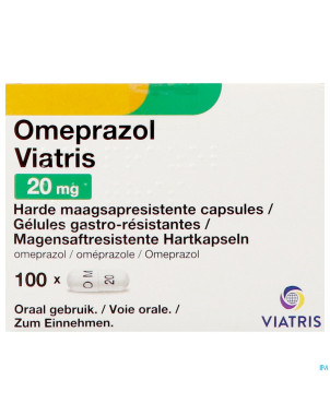 Omeprazol viatris 20mg caps 100