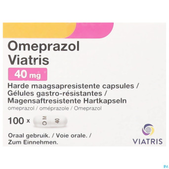 Omeprazol viatris 40mg caps 100