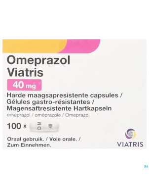 Omeprazol viatris 40mg caps 100