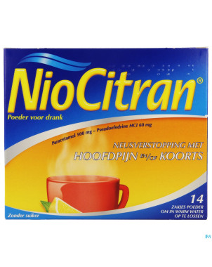 Niocitran 500mg/60mg pdr sol buv. sach 14 x 6g