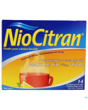 Niocitran 500mg/60mg pdr sol buv. sach 14 x 6g