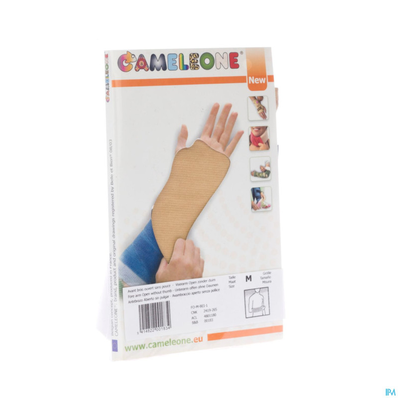 Cameleone avant bras ouvert -pouce beige    m 1