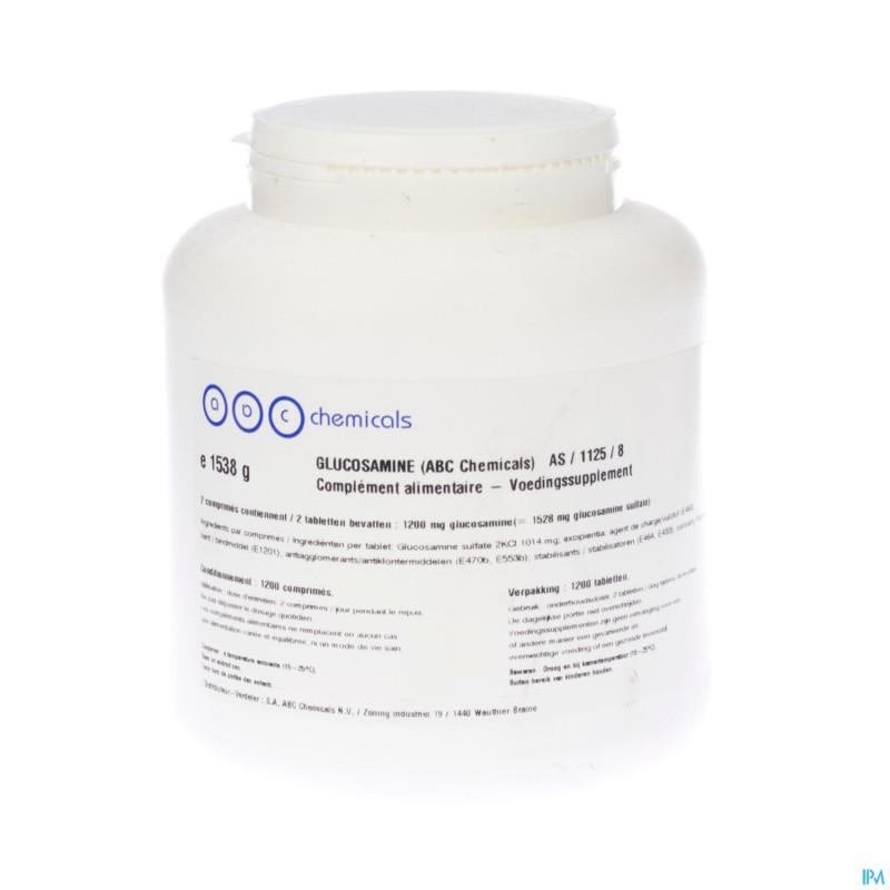 Glucosaminesulfate 600mg 2kci    comp 1200 abc