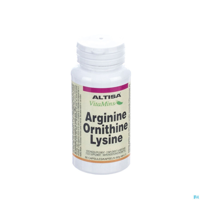 Altisa arginine-ornithine-lysine caps 60