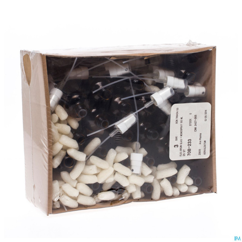 Flacon brun gl.18 spray buccal    100ml 25 aca