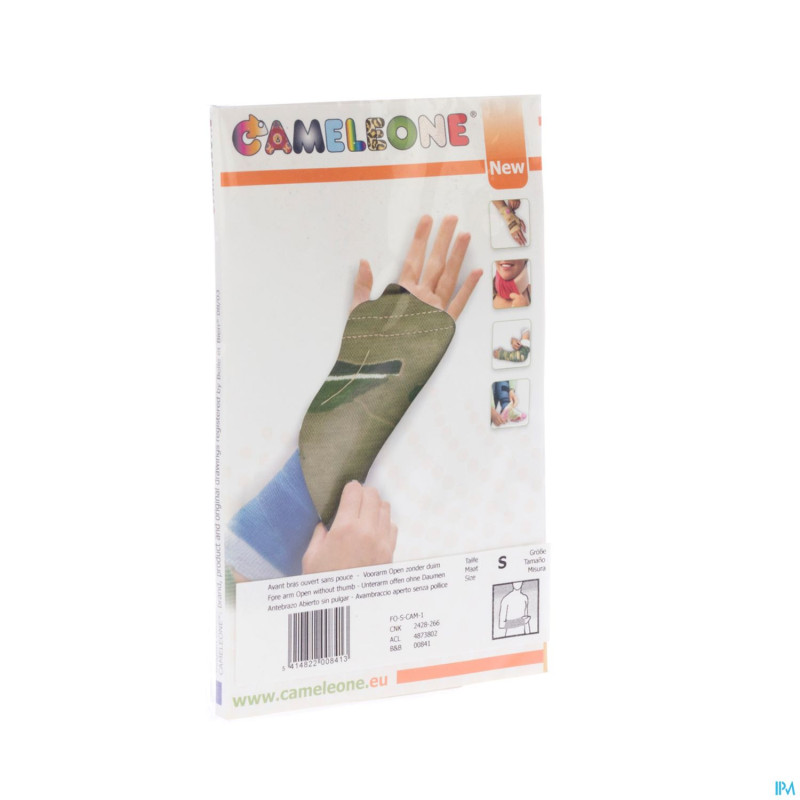 Cameleone avant bras ouvert -pouce camouflage  s 1
