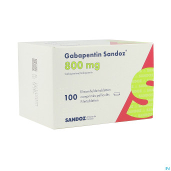 Gabapentine 800 mg sandoz comp 100 x 800 mg