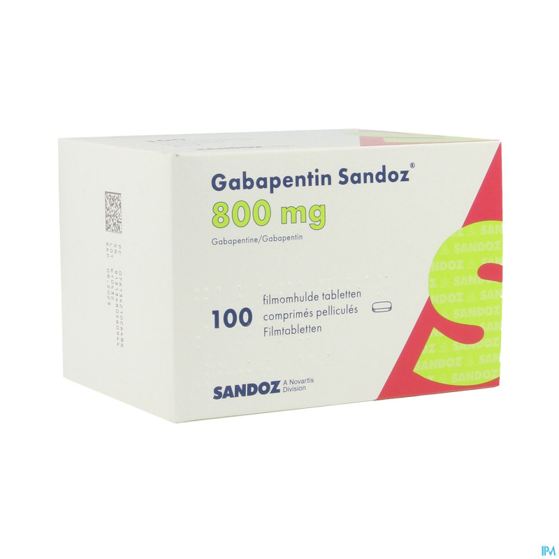 Gabapentine 800 mg sandoz comp 100 x 800 mg