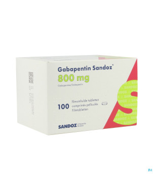 Gabapentine 800 mg sandoz comp 100 x 800 mg