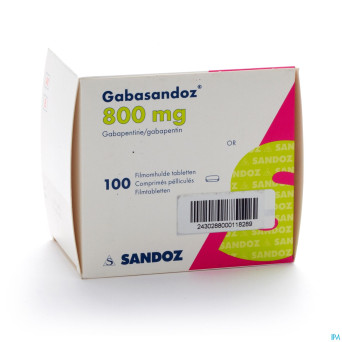 Gabapentine 800 mg sandoz comp 100 x 800 mg