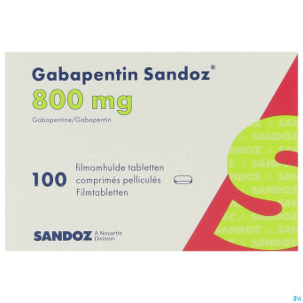 Gabapentine 800 mg sandoz comp 100 x 800 mg