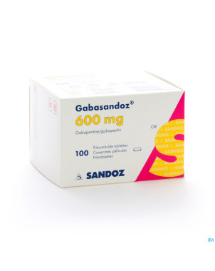 Gabapentine 600 mg sandoz comp 100 x 600 mg