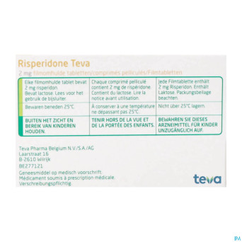 Risperidone teva 2 mg comp 100