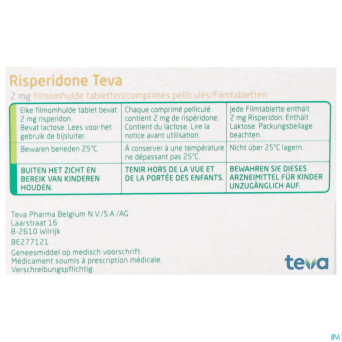 Risperidone teva 2 mg comp 100