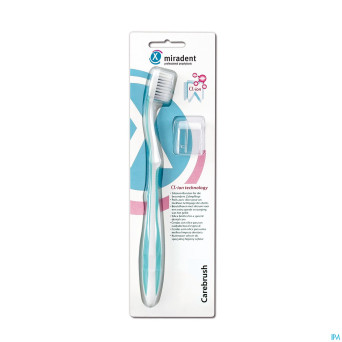 Miradent carebrush brosse a dents blanc-bleu clair