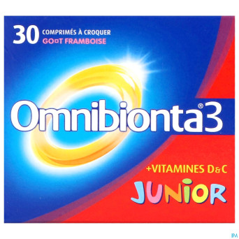 Omnibionta-3 junior framboise comp a croquer 30