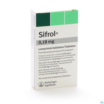 Sifrol comp sec 30 x 0,18 mg