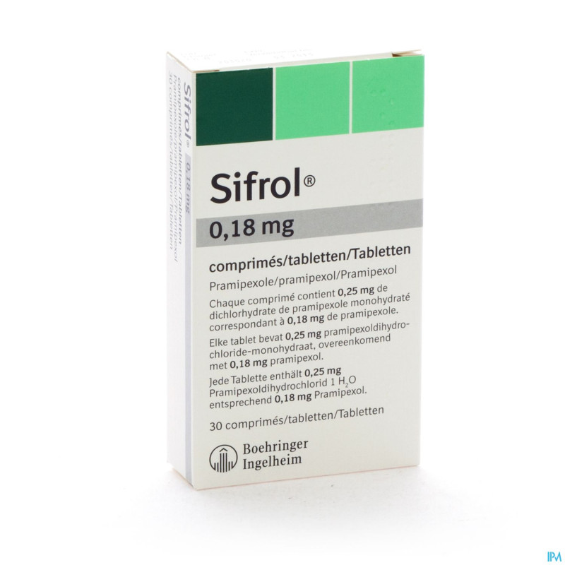 Sifrol comp sec 30 x 0,18 mg