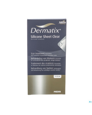 Dermatix silicone sheet clear adh  4x13cm 1