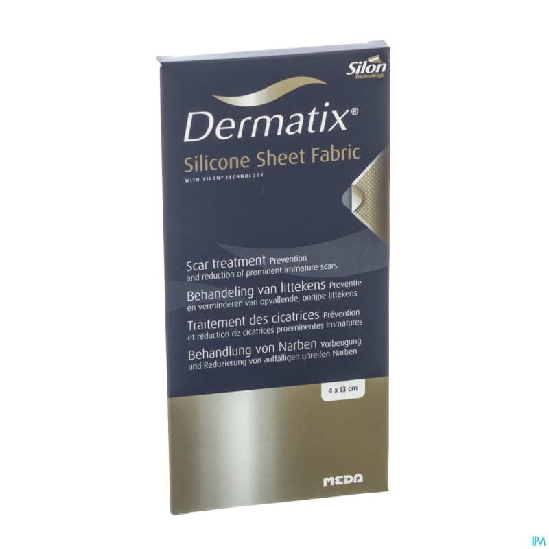 Dermatix silicone sheet fabric adh  4x13cm 1