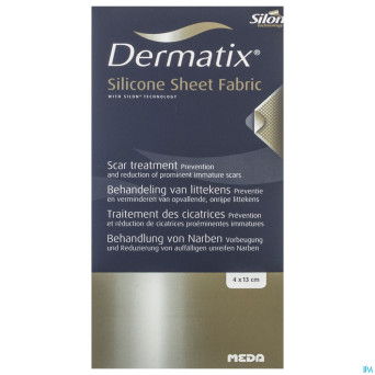 Dermatix silicone sheet fabric adh  4x13cm 1