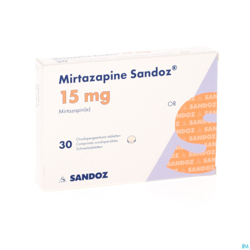 Mirtazapine sandoz 15 mg orodisp tabl 30
