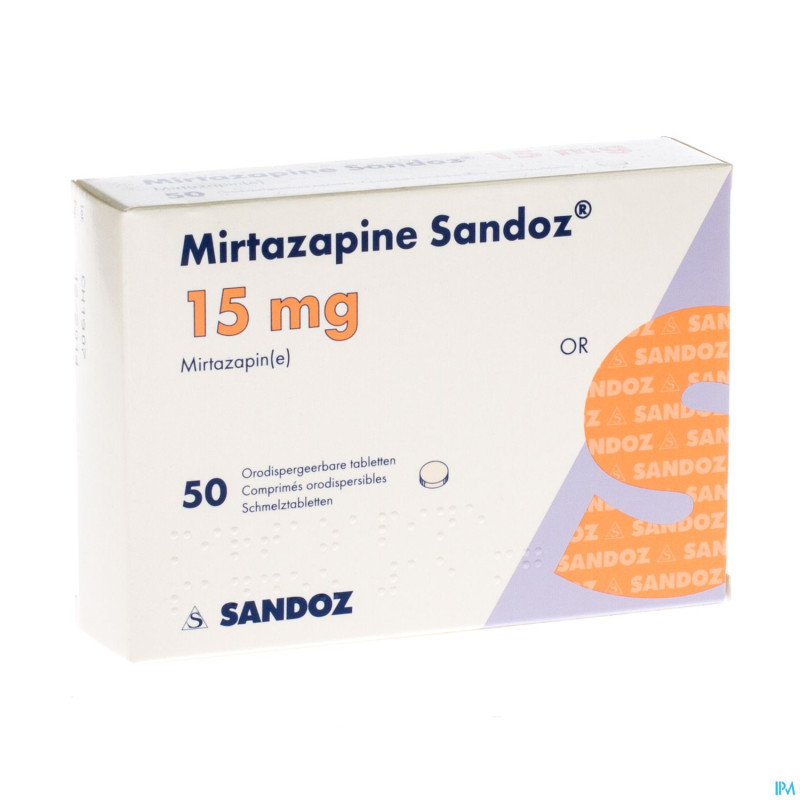 Mirtazapine sandoz 15 mg orodisp tabl 50