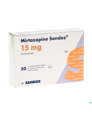 Mirtazapine sandoz 15 mg orodisp tabl 50