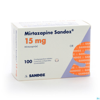Mirtazapine sandoz 15 mg orodisp tabl 100