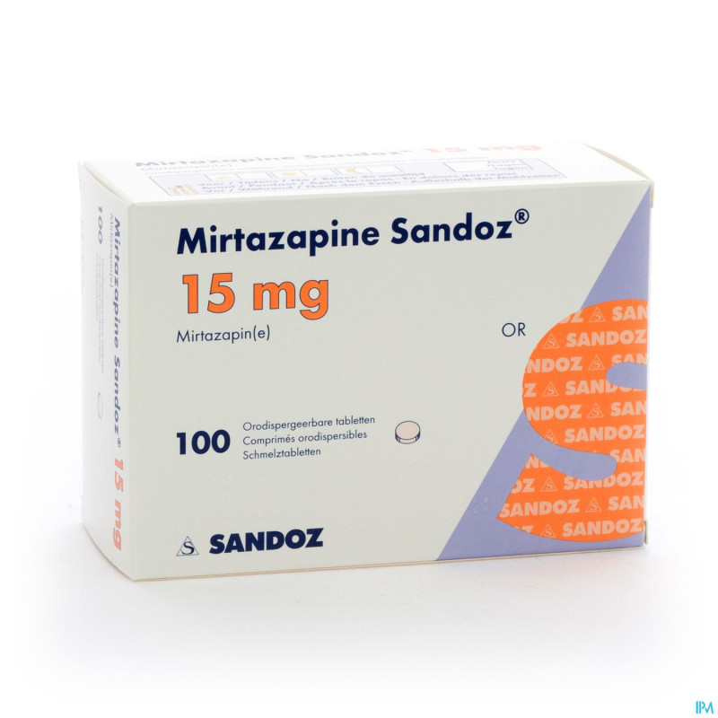 Mirtazapine sandoz 15 mg orodisp tabl 100