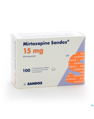 Mirtazapine sandoz 15 mg orodisp tabl 100