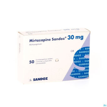 Mirtazapine sandoz 30 mg orodisp tabl 50