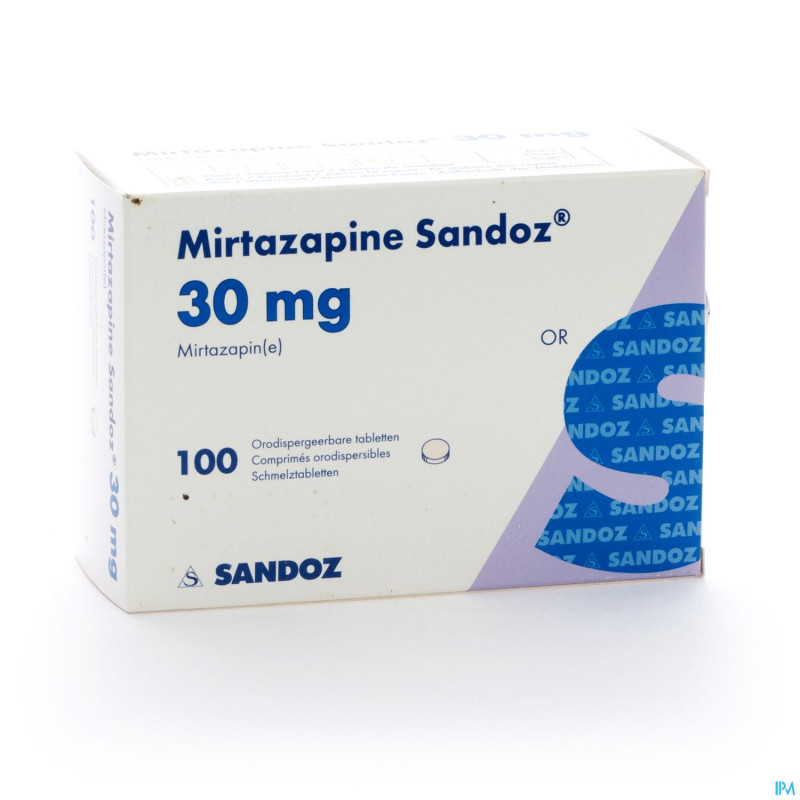 Mirtazapine sandoz 30 mg orodisp tabl 100