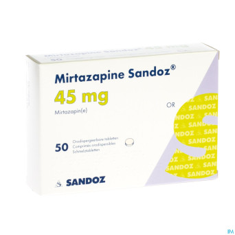 Mirtazapine sandoz 45 mg orodisp tabl 50